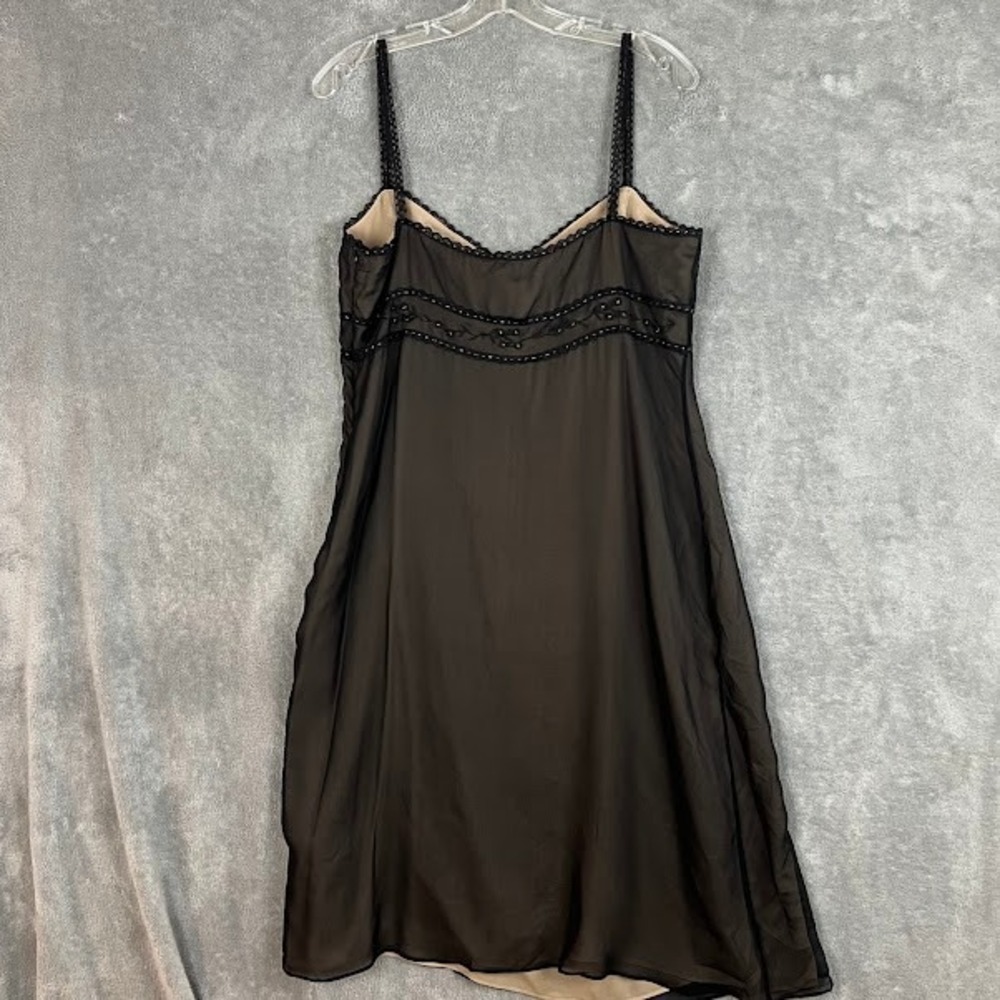 Vintage 90's Laundry By Shelli Segal Slip Dress Womens 12 100% Silk Whimsigoth - Picture 6 of 10